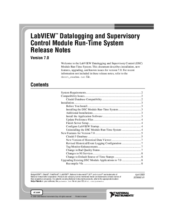 labview dsc module download